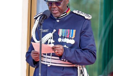 Deputy Inspector General, Kenya Police Service, Mr. Eliud Lagat gave the keynote address during the pass- out parade